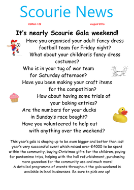 It's Nearly Scourie Gala Weekend!