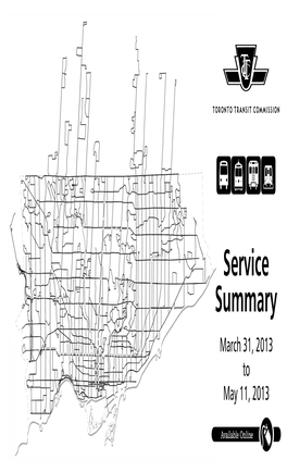 Service Summary March 31, 2013 to May 11, 2013