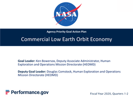 Commercial Low Earth Orbit Economy