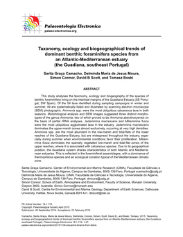 Taxonomy, Ecology and Biogeographical Trends of Dominant Benthic Foraminifera Species from an Atlantic-Mediterranean Estuary (The Guadiana, Southeast Portugal)