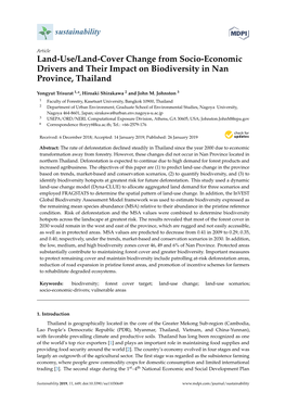 Land-Use/Land-Cover Change from Socio-Economic Drivers and Their Impact on Biodiversity in Nan Province, Thailand