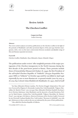 Review Article the Chechen Conflict