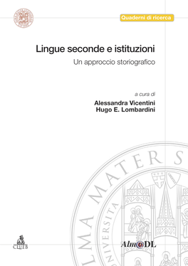 Lingue Seconde E Istituzioni Un Approccio Storiografico