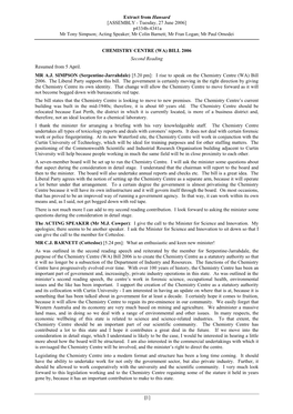 Extract from Hansard [ASSEMBLY - Tuesday, 27 June 2006] P4334b-4341A Mr Tony Simpson; Acting Speaker; Mr Colin Barnett; Mr Fran Logan; Mr Paul Omodei