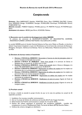 Réunion Vice-Présidents Du 22 Avril 2008