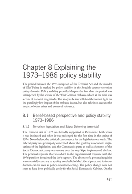 Chapter 8 Explaining the 1973–1986 Policy Stability