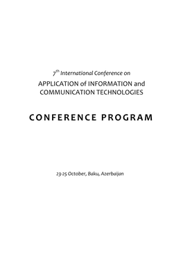 Conference Program