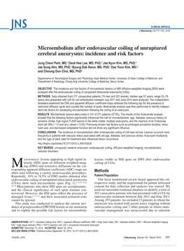 Microembolism After Endovascular Coiling of Unruptured Cerebral Aneurysms: Incidence and Risk Factors