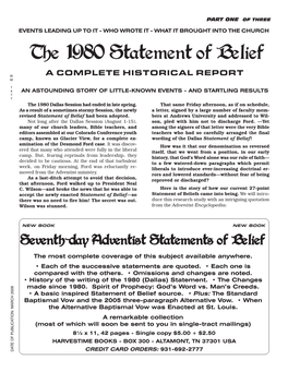 The 1980 Statement of Belief