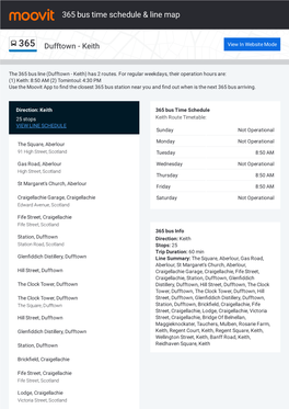 365 Bus Time Schedule & Line Route