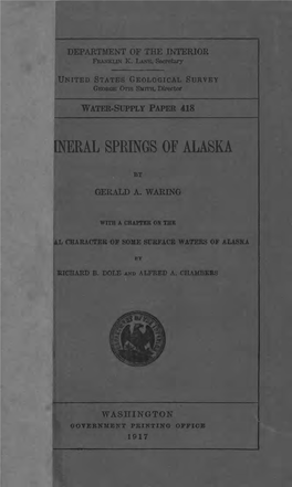 Ineral Springs of Alaska