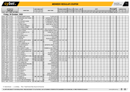 Midweek Regular Coupon 27/10/2020 09:23 1 / 3