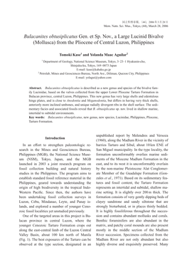 From the Pliocene of Central Luzon, Philippines