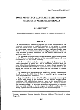 SOME ASPECTS of AUSTRALITE DISTRIBUTION PATTERN in WESTERN AUSTRALIA Download 2.22 MB