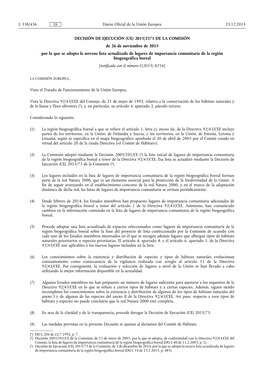 Decisión De Ejecución (Ue) 2015/ 2371 De La Comisión