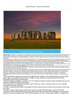 Stonehenge Travel Information