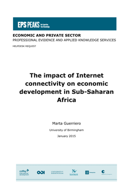 The Impact of Internet Connectivity on Economic Development in Sub-Saharan