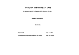 Transport and Works Act 1992