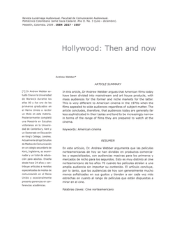 Hollywood: Then and Now