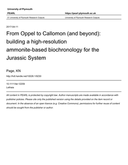 From Oppel to Callomon (And Beyond): Building a High-Resolution Ammonite-Based Biochronology for the Jurassic System