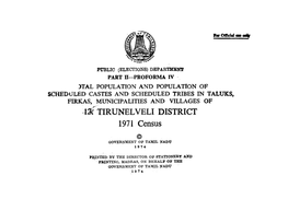 1971 Census © GOVERNMENT of TAMIL NADU 1974 , P:& INTED by the DIRECTOR of STATIONERY AND