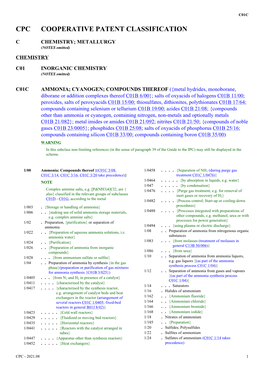 AMMONIA; CYANOGEN; COMPOUNDS THEREOF ({⁠Metal