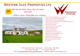 28A South Dell, Ness Isle of Lewis HS2 0SP Offers Over £105,000 Are Invited