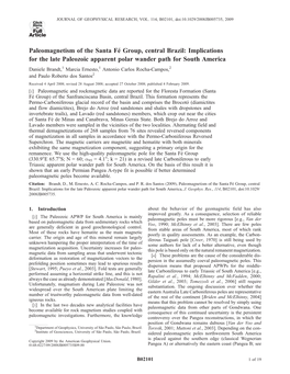 Paleomagnetism of the Santa Fé Group, Central Brazil