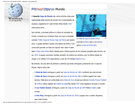 Premios De La Copa Mundial De Fútbol - Wikipedia, La Enciclopedia Libre