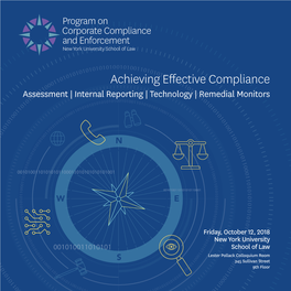 Achieving Effective Compliance Assessment | Internal Reporting | Technology | Remedial Monitors
