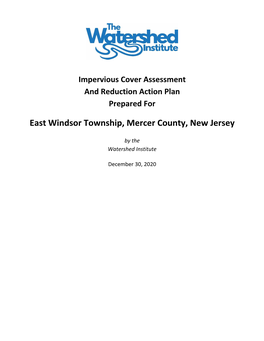 East Windsor Township Impervious Cover Assessment And