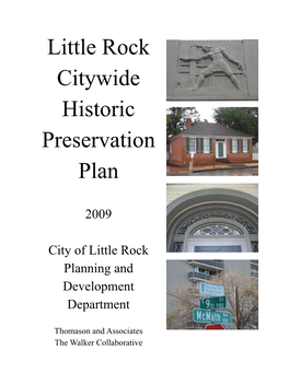 Little Rock, AR Historic Preservation Plan