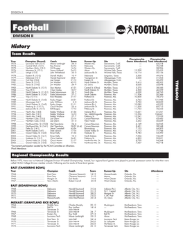 2006 NCAA Division II Football Championship Tournament Records