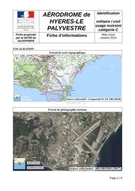 Fiche Aerodrome De Hyeres Le Palyvestre Oct2019v