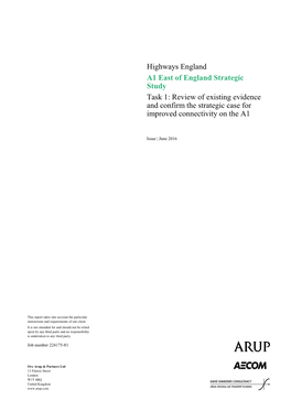 Interim Report of the A1 East of England Strategic Study