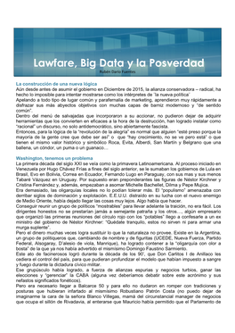 Lawfare, Big Data Y La Posverdad Rubén Darío Fuentes