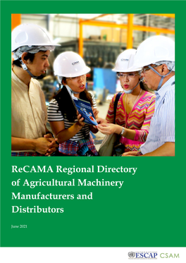 Recama Regional Directory of Agricultural Machinery Manufacturers and Distributors