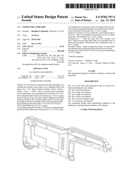 (12) United States Design Patent (10) Patent No.: US D702,797 S Donnelly (45) Date of Patent: *9: Apr