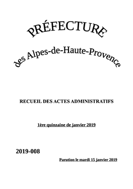 Recueil Des Actes Administratifs