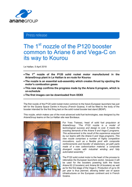 The 1 Nozzle of the P120 Booster Common to Ariane 6 and Vega-C On