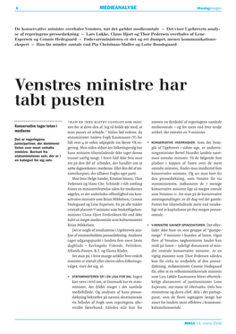 Venstres Ministre Har Tabt Pusten