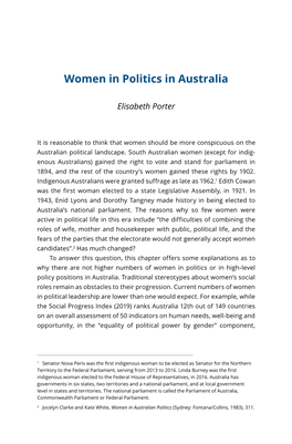 Women in Politics in Australia