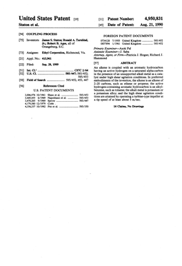 United States Patent (19) 11 Patent Number: 4,950,831 Staton Et Al