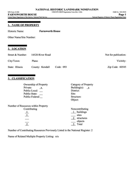 NATIONAL HISTORIC LANDMARK NOMINATION NFS Form 10-900 USDI/NPS NRHP Registration Form (Rev