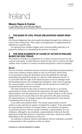 Civil Fraud in Ireland