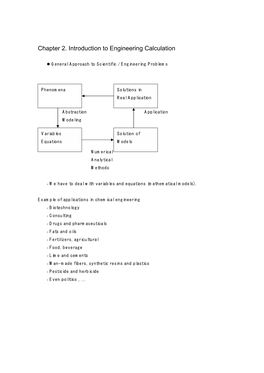 Chapter 2. Introduction to Engineering Calculation