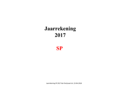 Jaarrekening 2017 SP