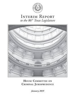 Interim Report to the 86Th Texas Legislature