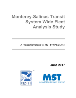 Monterey-Salinas Transit System Wide Fleet Analysis Study