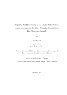 Impurity Band Broadening As the Origin of the Positive Magnetoresistance in the Dilute Magnetic Semiconductor Zinc Manganese Selenide